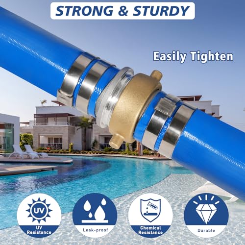2" x 100 ft Backwash Hose for Swimming Pools, Heavy Duty PVC Lay - Image 5