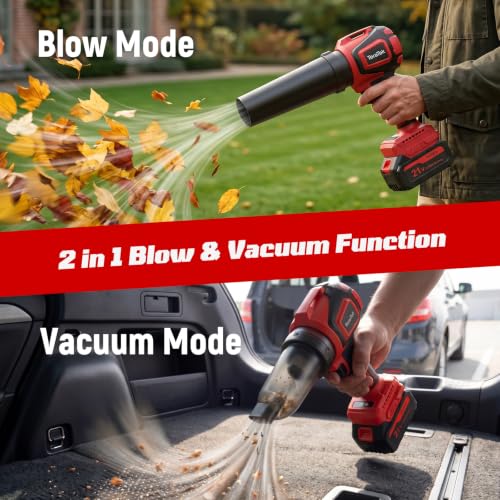 Cordless Leaf Blower, Blow & Vacuum, Handheld Compact Small - Image 6