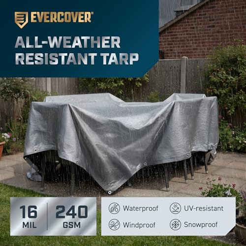 Tarp 10X12 feet - 16 mil - Silver - Image 3
