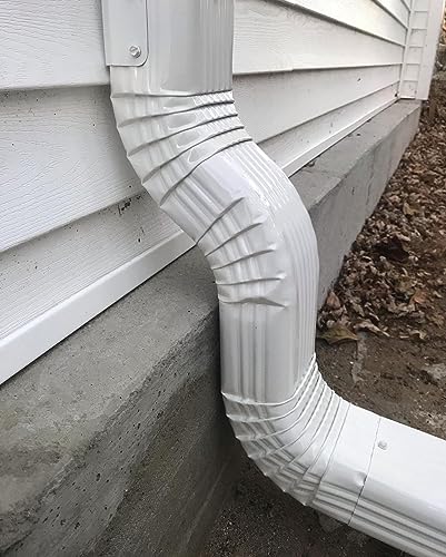 VYH Downspout Leader Gutter Offset 2x3 White （Offset 3" 2x3 - Image 4