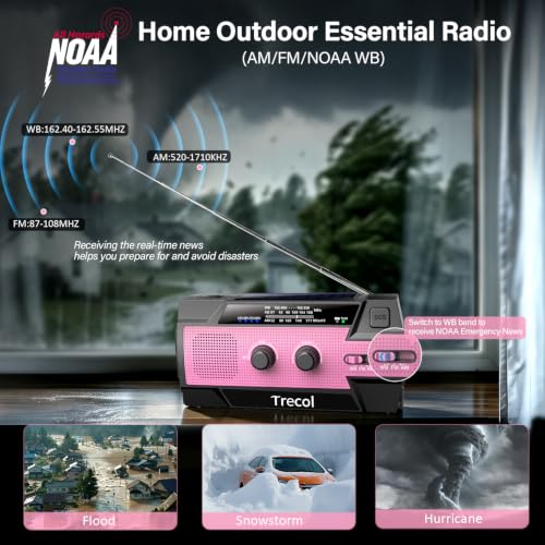 Emergency Radio with Motion Sensor Alarm, AM FM NOAA Weather - Image 5