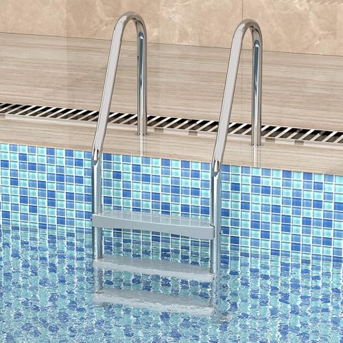 Pool Ladder Steps Replacement, (3-Pack) 18" Universal, Grey - Image 3