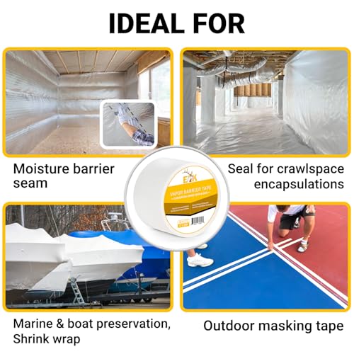 ELK Vapor Barrier Tape - 4” x 180ft - PE 7mm Polyethylene - Image 3