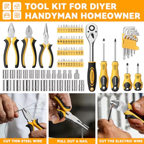 199 Piece Tool Kit for Home,General Household/Auto Repair | Hand Tools - Image 6