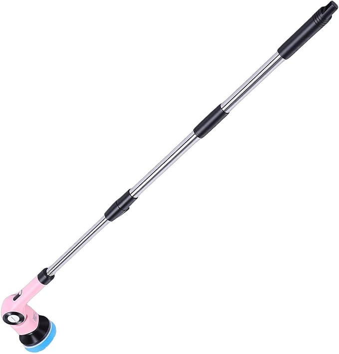 Electric Brush, Cordless Rechargeable Rotating Scrub Brush with Adjustable Angle and Interchangeable Heads, for Kitchen Bathroom Stovetop