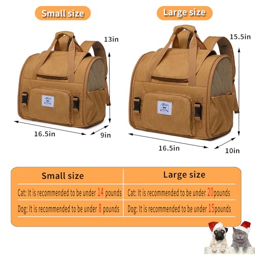 Pet Backpack Carrier for Small Dogs Medium Cats, Puppies - Image 3