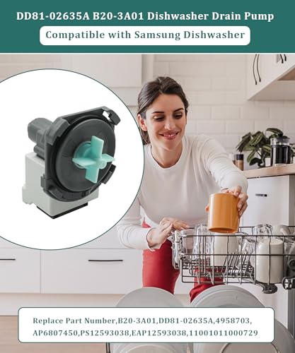 DD81-02635A Dishwasher Drain Pump Replacement Parts Fits - Image 3