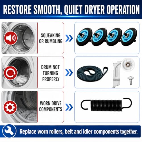 Dryer Repair Kit Compatible with Samsung & Kenmore Dryers - Image 6