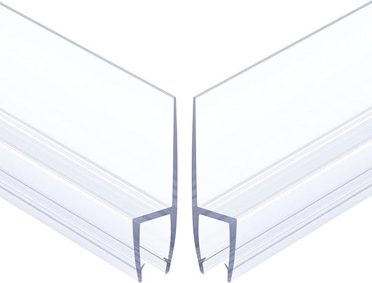 AmazerBath Shower Door Side Seal Strip (Set of 2), Frameless Glass Shower Door Seal Strip - Suitable for 1/4 Inch Glass, 78 inch