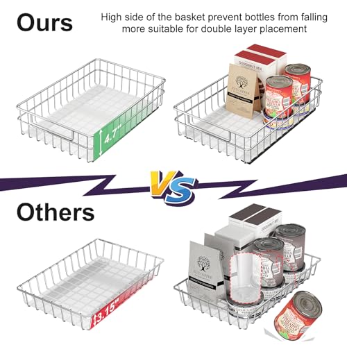 Pull out Cabinet Organizer, Stainless Steel 2-Pack Slide | Home Repair - Image 7