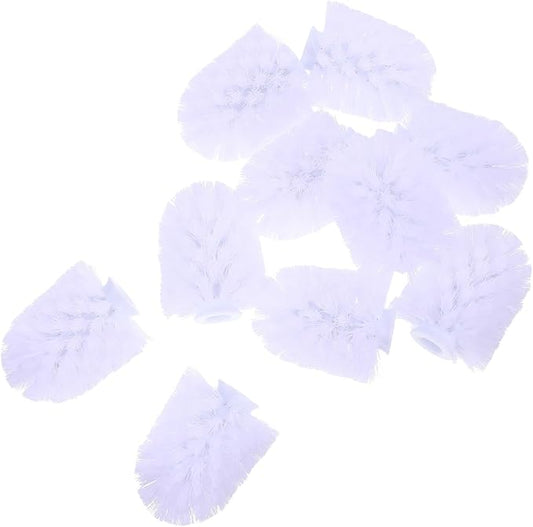 10pcs Toilet Brush Replacement Heads Stainless Steel Round Scrub Brush Heads 75x100mm Commercial for Bathroom Deep Cleaning