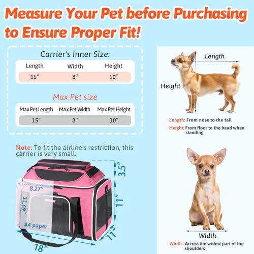 Top-Expandable Small Pet Carrier 18"x11"x11" Airline Approved - Image 4