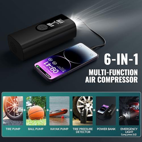 Upgrade Tire Inflator Portable Air Compressor-180PSI Air - Image 7