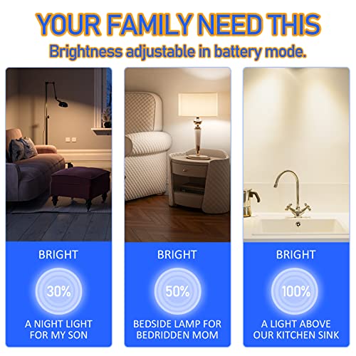 Neporal LITE Emergency Rechargeable Light Bulbs A19, Light Up - Image 5