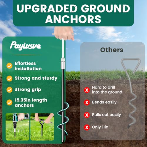 RV Awning Tie Down Anchor Kit Wind-Proof for Camper Travel - Image 4