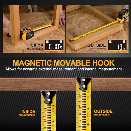 PREXISO 2-in-1 Digital Tape Measure, 16Ft Rechargeable Measuring - Image 7