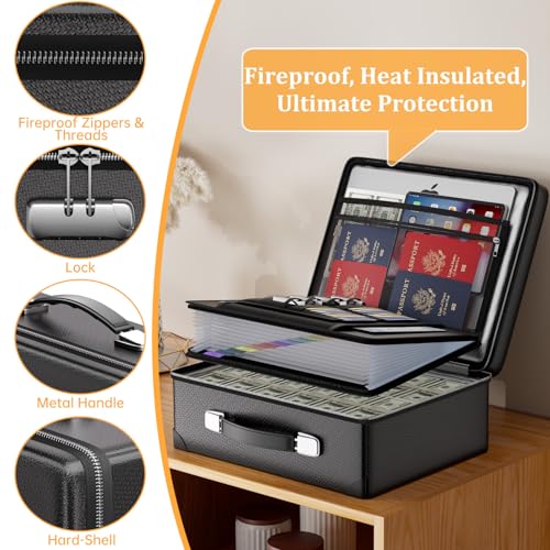 DocSafe 6400°F Fireproof Document Box with Lock, 10 Layers Heat - Image 7