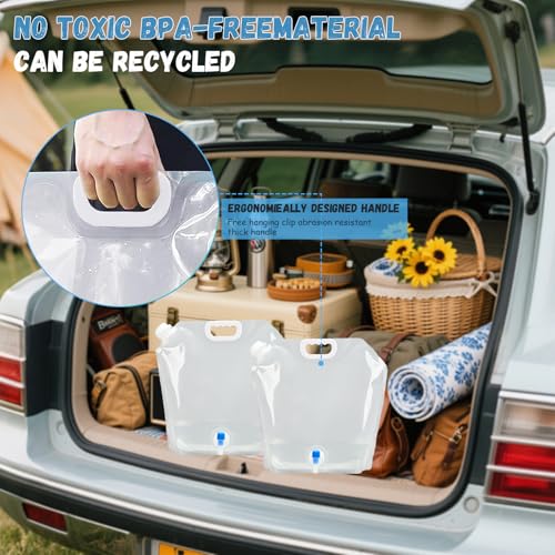Collapsible Water Container Bag, BPA Free Food Grade Clear - Image 5