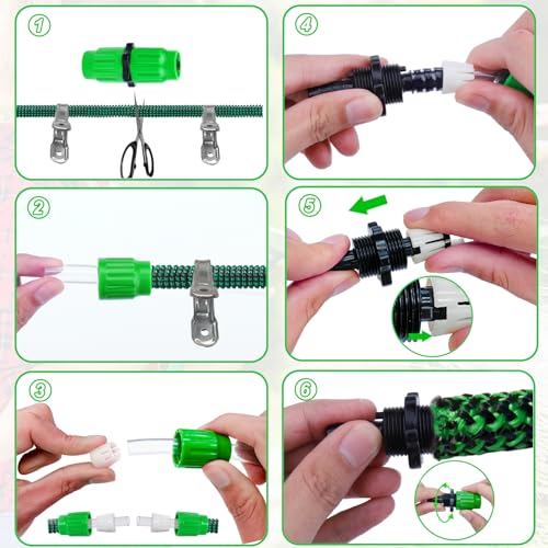 Expandable Garden Hose Repair Kit,4 PCS Dual-Channel Hose - Image 4