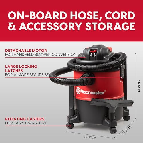 Vacmaster VBVB611PF 1101 6 Gal 5 Peak HP Wet/Dry Vac w. - Image 4