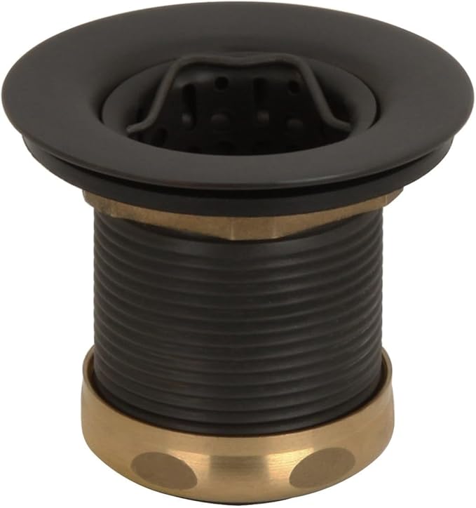 Westbrass D218-12 Junior Bar and Laundry Sink Drain Assembly with Removable Strainer Basket, Oil Rubbed Bronze