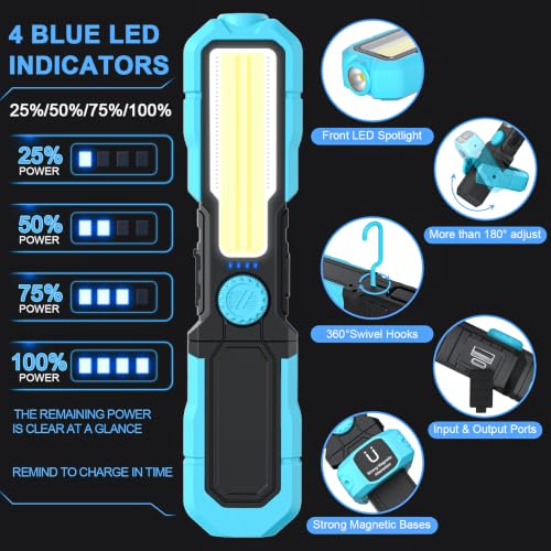 Work Light for Mechanic, 1500LM 3000mAh Rechargeable - Image 7
