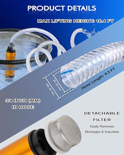 12V 80W Submersible Water Transfer Pump, 5.3GPM High Flow Diesel - Image 6