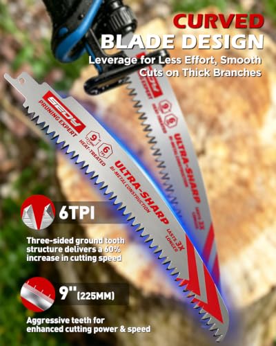 9 Inch Japanese Teeth Reciprocating Saw Blades, Arc Edge - Image 3