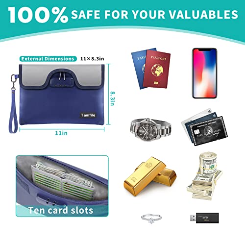 5200°F Fireproof Money Bag with Lock, Water Fireproof - Image 3