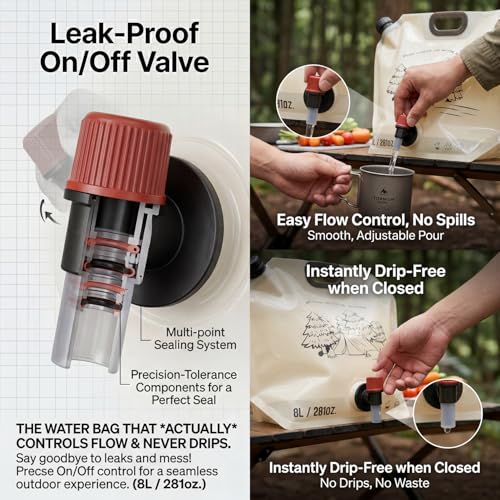 8-Pack 2.1 Gallon Collapsible Water Container, Portable - Image 4