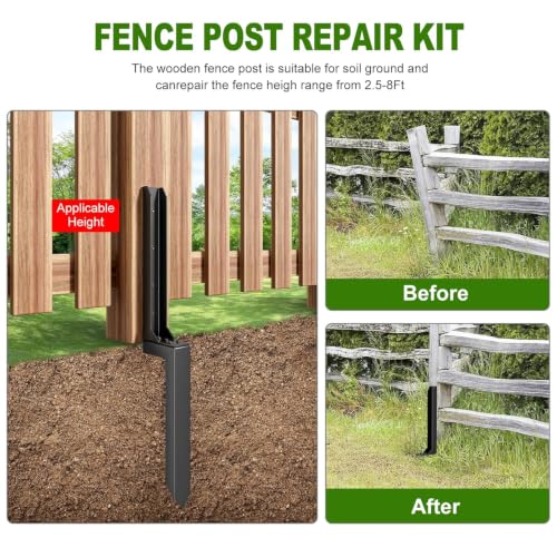 Fence Post Repair Kit，(Separation 16.9+17.9",1 pcs) - Image 4