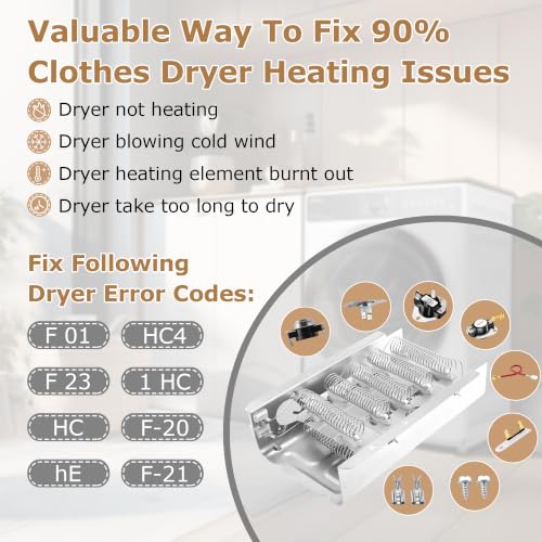NED4655EW1 Heating Element Fit for Amana 279838 W10724237 - Image 6