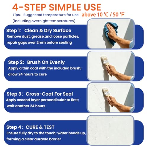70 Oz Transparent Waterproof Sealant,Clear Water-Based | Home Repair - Image 5