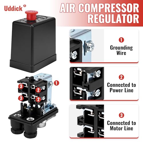 Air Compressor Pressure Control Switch with Gauge Regulator - Image 5