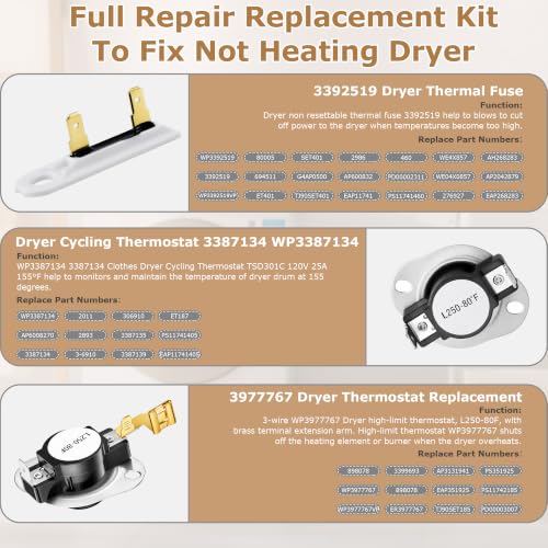 NED4655EW1 Heating Element Fit for Amana 279838 W10724237 - Image 5