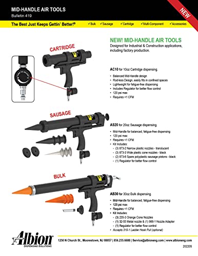 Albion Engineering AC10 Mid-Handle Air-Powered Aluminum Cartridge - Image 5