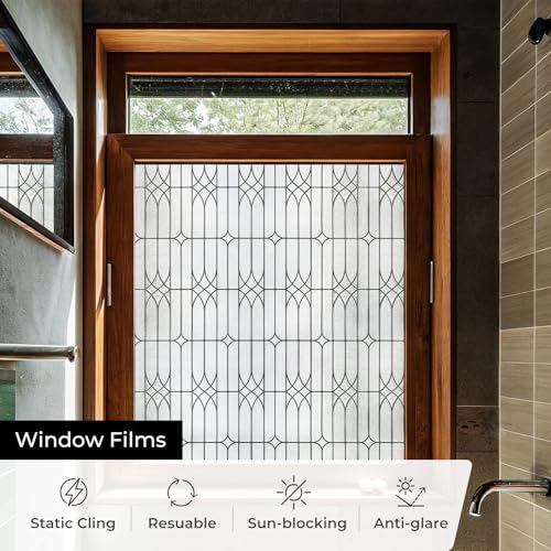 Window Privacy Film, Glass Decorative Static Cling, 17.5" x 78.7" - Image 5