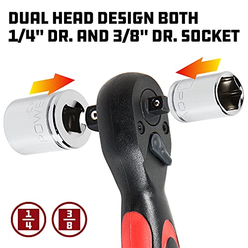 Powerbuilt Stubby 3/8 Inch and 1/2 Inch Drive Composite | Hand Tools - Image 4
