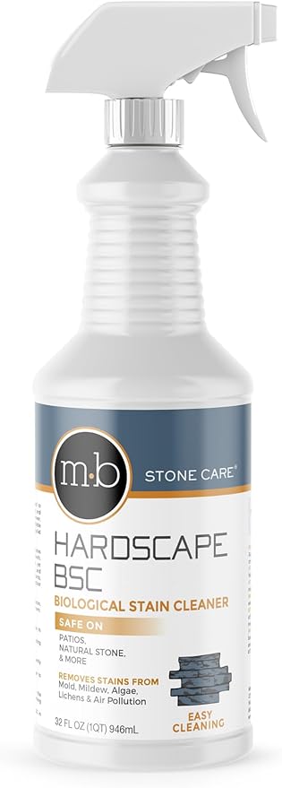 MB Stone Hardscape BSC Multi-Surface Outdoor Cleaner, Concrete, Brick, Stone, Headstones, Grave Cleaning, Siding, Pation, Deck and Outdoor Cleaner Stain Remover