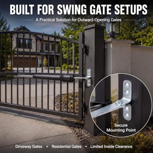 Hicarer 2 Set Gate Opener Hardware Brackets, Metal - Image 7