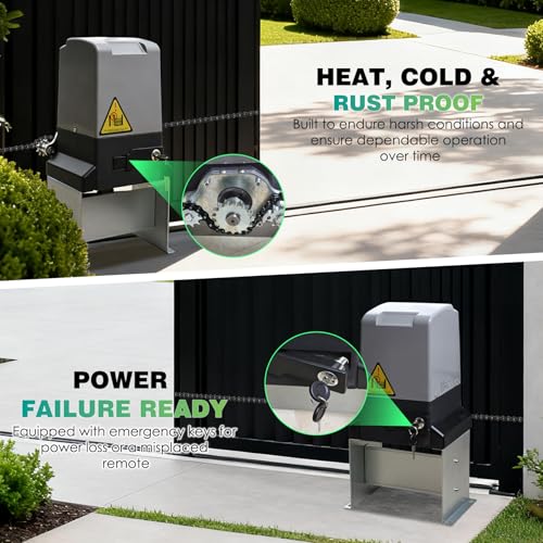 4400lbs Automatic Sliding Gate Opener with APP Control & 4 - Image 7