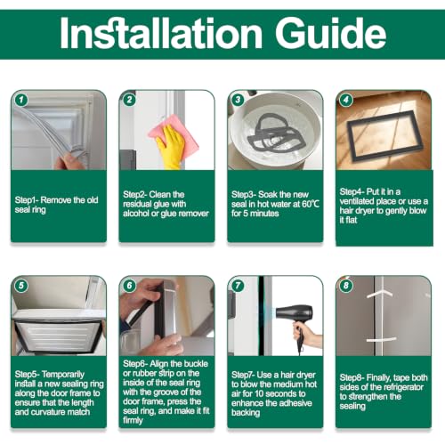UPGRADED WP61004017 Refrigerator Fresh Food Door Gasket | Home Repair - Image 6