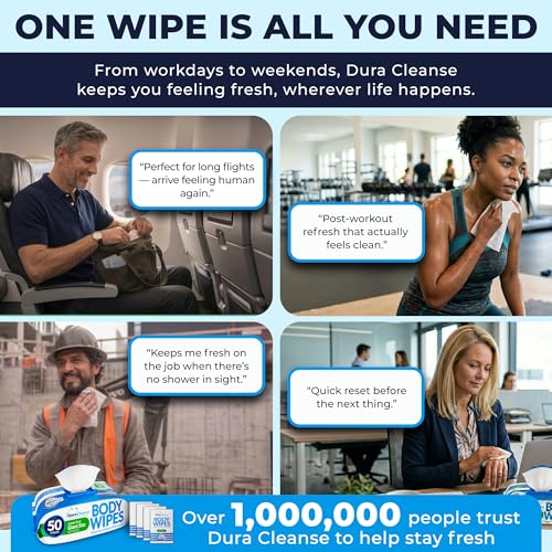 XL Body Wipes for Adults Bathing No Rinse - Shower Wipes & - Image 7