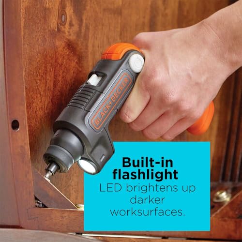BLACK+DECKER Cordless Screwdriver with LED Light 4V MAX | Hand Tools - Image 6