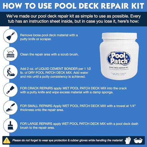 Pool Deck Repair Kit - Sand Buff 3lb Cool Deck Patch DIY | Home Repair - Image 3