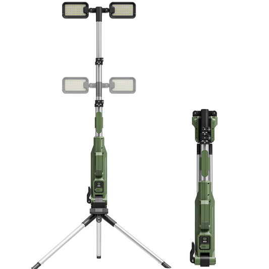 L6 Rechargeable Telescopic Camping Work Light with Tripod Stand - Image 1