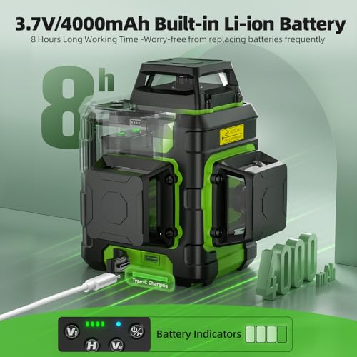 Huepar Laser Level 360 Self Leveling, Rechargeable Green - Image 5