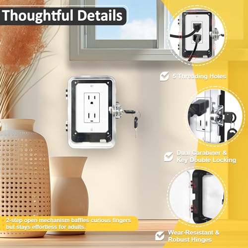 Socket Lock, Child Proof, ABS Bite Resistant Safety Box | Hand Tools - Image 5