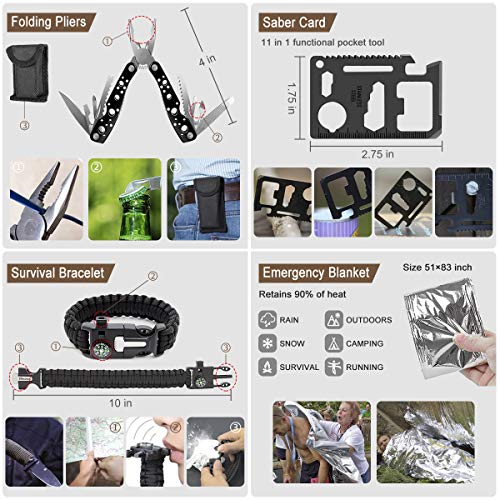 238 Pcs Emergency Survival Kit with First Aid Kit and Molle Pouch - Image 6