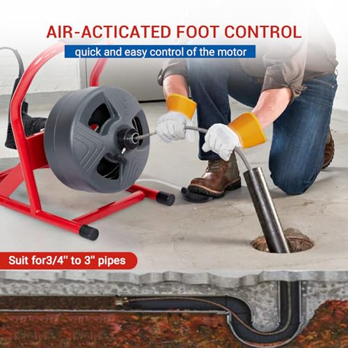 Drain Cleaner Machine, 50Ft x 5/16 Inch Electric Drain Auger - Image 5